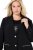 Ulla Popken 845336 Blazer elástico oversize de dois botões Preto - Blazers e Coletes - Blazers em Tamanhos Grandes