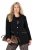 Ulla Popken 845336 Blazer elástico oversize de dois botões Preto - Blazers e Coletes - Blazers em Tamanhos Grandes