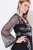 Ulla Popken 845366 Vestido de noite com decote em V Preto - Vestidos de noite - Vestidos de festa em tamanhos grandes