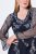 Ulla Popken 845366 Vestido de lantejoulas floral Azul-marinho - Vestidos de noite - Vestidos de festa em tamanhos grandes