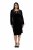 Ulla Popken 845573 Vestido de veludo de manga comprida Preto - Vestidos de noite - Vestidos de festa em tamanhos grandes