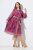 Ulla Popken 845649 Vestido midi de manga comprida Vermelho baga - Vestidos midi - Vestidos Midi Tamanhos Grandes
