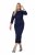 Ulla Popken 845705 Vestido de jersey Azul-marinho - Vestidos midi - Vestidos Midi Tamanhos Grandes