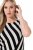 Ulla Popken 845784 Vestido de malha às riscas Preto - Vestidos de verão - Vestidos de verão plus size