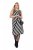 Ulla Popken 845784 Vestido de malha às riscas Preto - Vestidos de verão - Vestidos de verão plus size