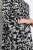 Ulla Popken 845825 Vestido midi floral com manga 3/4 Preto - Vestidos midi - Vestidos Midi Tamanhos Grandes