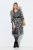 Ulla Popken 845825 Vestido midi floral com manga 3/4 Preto - Vestidos midi - Vestidos Midi Tamanhos Grandes