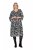 Ulla Popken 845825 Vestido midi floral com manga 3/4 Preto - Vestidos midi - Vestidos Midi Tamanhos Grandes