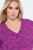 Ulla Popken 845825 Vestido midi floral com decote em V Lilás - Vestidos midi - Vestidos Midi Tamanhos Grandes