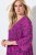 Ulla Popken 845825 Vestido midi floral com decote em V Lilás - Vestidos midi - Vestidos Midi Tamanhos Grandes