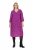 Ulla Popken 845825 Vestido midi floral com decote em V Lilás - Vestidos midi - Vestidos Midi Tamanhos Grandes