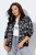 Ulla Popken 845841 Casaco reversível floral com gola college Preto - Jaquetas - Casacos plus size para mulher