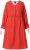 Ulla Popken 845863 Vestido midi às riscas com cinto para atar Coral - Vestidos midi - Vestidos Midi Tamanhos Grandes