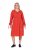 Ulla Popken 845863 Vestido midi às riscas com cinto para atar Coral - Vestidos midi - Vestidos Midi Tamanhos Grandes