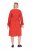 Ulla Popken 845863 Vestido midi às riscas com cinto para atar Coral - Vestidos midi - Vestidos Midi Tamanhos Grandes