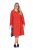 Ulla Popken 845863 Vestido midi às riscas com cinto para atar Coral - Vestidos midi - Vestidos Midi Tamanhos Grandes