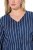 Ulla Popken 845863 Vestido às riscas com decote em V Azul-marinho - Vestidos - Vestidos para todos os tamanhos