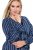 Ulla Popken 845863 Vestido às riscas com decote em V Azul-marinho - Vestidos - Vestidos para todos os tamanhos