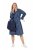 Ulla Popken 845863 Vestido às riscas com decote em V Azul-marinho - Vestidos - Vestidos para todos os tamanhos