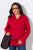 Ulla Popken 846021 Sobretudo polar Vermelho - Casacos - Casacos de Mulher em Tamanhos Grandes