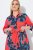 Ulla Popken 846164 Vestido camiseiro floral Vermelho - Vestidos midi - Vestidos Midi Tamanhos Grandes