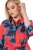 Ulla Popken 846164 Vestido camiseiro floral Vermelho - Vestidos midi - Vestidos Midi Tamanhos Grandes