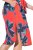 Ulla Popken 846164 Vestido camiseiro floral Vermelho - Vestidos midi - Vestidos Midi Tamanhos Grandes
