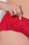Ulla Popken 846235 Cuecas hipster com renda Vermelho - Cuecas - 