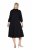 Ulla Popken 846373 Vestido midi com cinto para atar Preto - Vestidos midi - Vestidos Midi Tamanhos Grandes