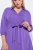 Ulla Popken 846373 Vestido de sweat evasê com manga 3/4 Lilás - Vestidos - Vestidos para todos os tamanhos