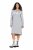 Ulla Popken 846886 Vestido de sweat com capuz Cinzento mesclado - Vestidos de moletom - 