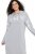 Ulla Popken 846886 Vestido de sweat com capuz Cinzento mesclado - Vestidos de moletom - 