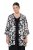 Ulla Popken 847060 Casaco aberto em chiffon devorê Preto - Jaquetas - Casacos plus size para mulher