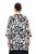 Ulla Popken 847060 Casaco aberto em chiffon devorê Preto - Jaquetas - Casacos plus size para mulher