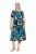 Ulla Popken 847324 Vestido midi estampado Azul-marinho - Vestidos midi - Vestidos Midi Tamanhos Grandes
