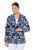 Ulla Popken 847586 Blazer em jacquard floral Azul-marinho - Blazers e Coletes - Blazers em Tamanhos Grandes
