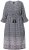 Ulla Popken 847798 Vestido midi evasê com decote em V Preto - Vestidos midi - Vestidos Midi Tamanhos Grandes