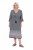 Ulla Popken 847798 Vestido midi evasê com decote em V Preto - Vestidos midi - Vestidos Midi Tamanhos Grandes