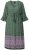 Ulla Popken 847798 Vestido midi evasê com decote em V Verde escuro - Vestidos midi - Vestidos Midi Tamanhos Grandes