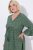Ulla Popken 847798 Vestido midi evasê com decote em V Verde escuro - Vestidos midi - Vestidos Midi Tamanhos Grandes