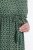 Ulla Popken 847798 Vestido midi evasê com decote em V Verde escuro - Vestidos midi - Vestidos Midi Tamanhos Grandes