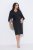 Ulla Popken 847909 Vestido midi floral Preto - Vestidos midi - Vestidos Midi Tamanhos Grandes