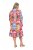 Ulla Popken 848015 Vestido midi estampado com cordão Rosa - Vestidos midi - Vestidos Midi Tamanhos Grandes