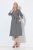 Ulla Popken 848052 Vestido midi às riscas com cinto para atar Preto - Vestidos midi - Vestidos Midi Tamanhos Grandes