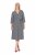 Ulla Popken 848052 Vestido midi às riscas com cinto para atar Preto - Vestidos midi - Vestidos Midi Tamanhos Grandes