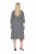 Ulla Popken 848052 Vestido midi às riscas com cinto para atar Preto - Vestidos midi - Vestidos Midi Tamanhos Grandes