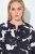 Ulla Popken 848061 Vestido midi floral com manga 3/4 Preto - Vestidos midi - Vestidos Midi Tamanhos Grandes
