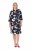 Ulla Popken 848061 Vestido midi floral com manga 3/4 Preto - Vestidos midi - Vestidos Midi Tamanhos Grandes