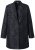 Ulla Popken 848099 Blazer floral em jacquard com abotoamento oculto Preto - Blazers e Coletes - Blazers em Tamanhos Grandes