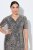 Ulla Popken 848137 Vestido de lantejoulas com padrão animal Bege - Vestidos de noite - Vestidos de festa em tamanhos grandes